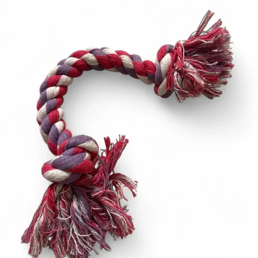Pink, purple & white rope DOG TOY ROPE #dogtoy #petaccessories #dogsupplies #dog